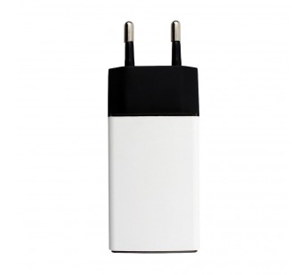 Адаптер постоянного тока 220В с выходом 2гн.USB 2.1A (бело-чёрный) "Cablexpert"#1631965