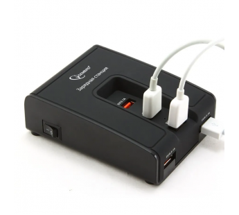 Зарядная станция с выходом 5гн.USB 5V, суммарно 5A (чёрный) "Gembird"#1632640