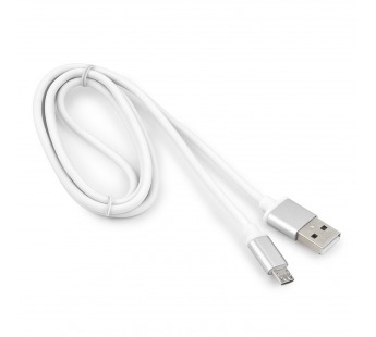 USB кабель для зарядки micro USB "Cablexpert", серия Silver, белый, блистер, 1м#1691444