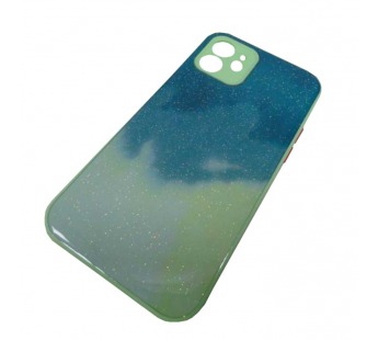                                 Чехол силикон-пластик iPhone 12/12 Pro (6,1") блестящий градиент зеленый*#1668532