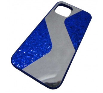                                 Чехол силиконовый iPhone 12/12 Pro (6,1") с блестками и зеркалом синий*#1932266