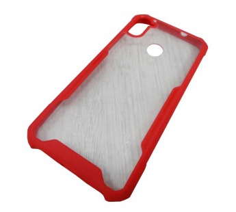                                     Чехол силикон-пластик Samsung A11/M11 прозрачный с окантовкой красный*#1672862