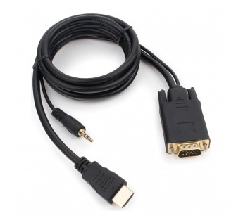 Шнур шт.HDMI - шт.VGA + шт.3,5мм  1,8м "Cablexpert"#1446707