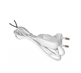 Шнур сетевой с выключателем бра 2,2м (белый)#2052616