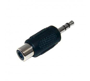 Переходник шт.3,5 - гн.RCA стерео (пластик)#2074864