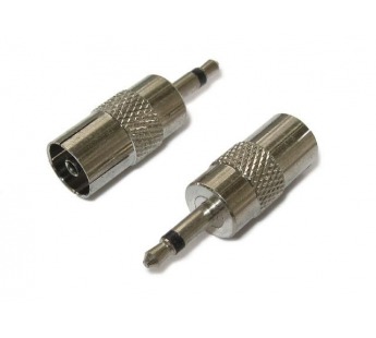 Переходник шт.3,5 - гн.TV моно (металл)#2068501