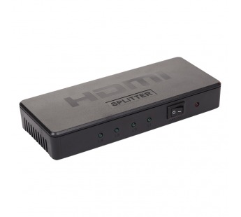 Делитель HDMI 1гн. вход - 4гн. выход (пластиковый корпус) "Rexant"#810414