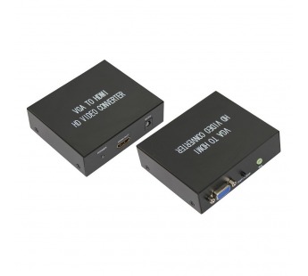 Конвертер вход гн.HDMI - гн.VGA + гн.3,5мм выход "Rexant"#2079340