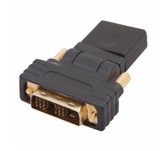 Переходник шт. DVI-D - гн.HDMI угловой, поворотный#685504