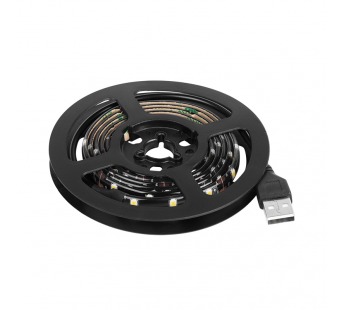 Лента LED  с USB коннектором 5В, 8мм, IP65, SMD 2835, 60 LED на 1м (жёлтый) "Lamper"#452467