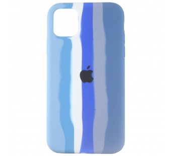 Чехол-накладка - Soft Touch для Apple iPhone 11 (blue rainbow)