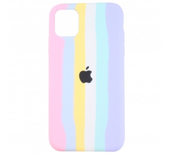 Чехол-накладка - Soft Touch для Apple iPhone 11 (pink rainbow)