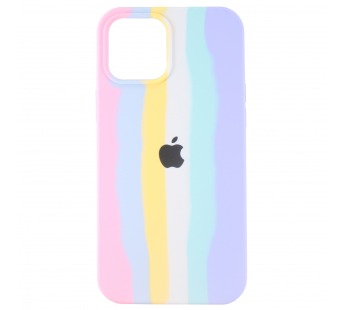 Чехол-накладка Soft Touch для Apple iPhone 12 Pro Max (pink rainbow)#585838