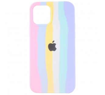 Чехол-накладка - Soft Touch для Apple iPhone 12/iPhone 12 Pro (pink rainbow)#585855