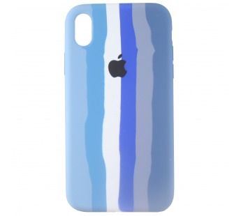 Чехол-накладка - Soft Touch для Apple iPhone XR (blue rainbow)