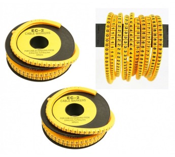 Маркер кабельный Ripo жёлтый, диаметр 7,4 мм, цифра 5, шт#453344