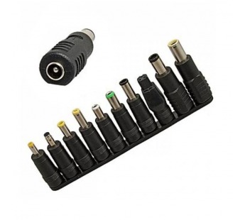 Набор переходников штекер питания 10шт. (6,4*4,4/6,3*3/5,5*1,7/4,8*1,7...)#2138297