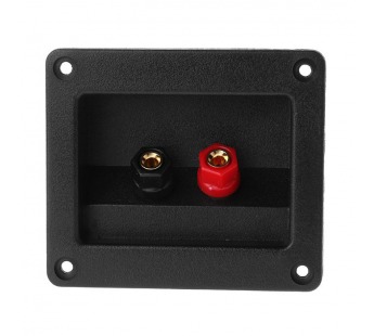 Терминал аудио на корпус 78мм x 90мм 2гн. "Banana" Gold (пластмасса)#1462131