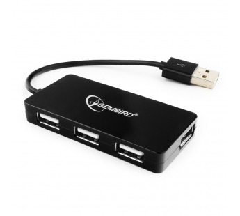 Концентратор USB 2.0 на 4 порта USB UHB-U2P4-03 "Gembird" (чёрный)#1641308