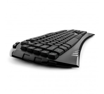 Клавиатура игровая "Gembird" KB-G100L,USB, 104кл.+ 9 клавиш, подсветка синяя, кабель 1,5м (чёрный)#459456
