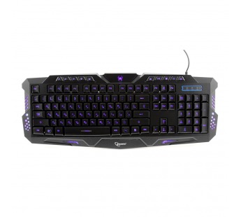 Клавиатура игровая "Gembird" KB-G11L, USB, 104кл.+9 мультимедиа клавиш, подсветка 3цвета, (чёрный)#459378