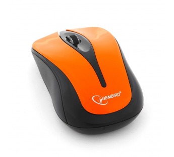 Мышь компьютерная беспроводная "Gembird" MUSW-325-O, 2кн.+колесо кнопка, 1000DPI, 2.4ГГц (оранжевый)#454276