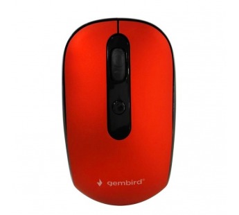 Мышь компьютерная беспроводная "Gembird" MUSW-355-R, 3кн.+колесо кнопка, 1600DPI, 2.4ГГц (красный)#454283