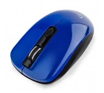 Мышь компьютерная беспроводная "Gembird" MUSW-400-B, 3кн.+колесо кнопка, 1600DPI, 2.4ГГц (синий, бес#454291