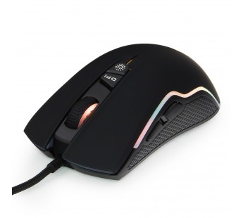 Мышь компьютерная игровая "Gembird" MG-700, USB, 6кн.+колесо кнопка, 2500DPI, кабель 1,7м (чёрный)#454231