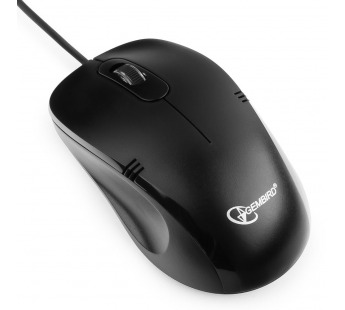 Мышь компьютерная "Gembird" MOP-100, USB, 2кн.+колесо кнопка, 1000DPI, кабель 1,45м (чёрный)#454134