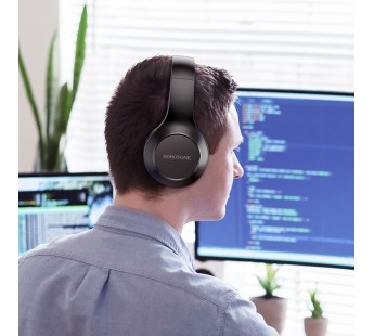 Накладные Bluetooth-наушники BOROFONE BO12 (черный)#1925945
