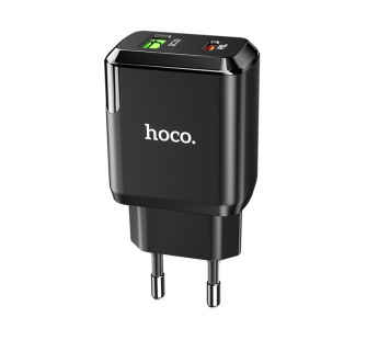 Сетевое зарядное устройство USB/Type-C Hoco N5 (3А, QC3.0, PD) Черный