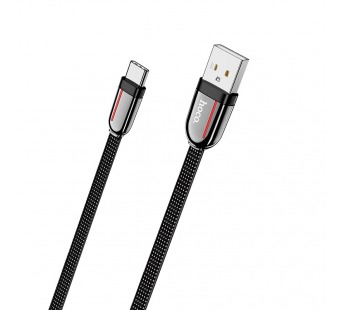 Кабель USB HOCO (U74) Type-C (1,2м) плоский (черный)#1700969
