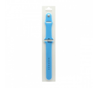 Силиконовый ремешoк для часов Apple Watch 42/44мм голубой (016) (L)#1737615