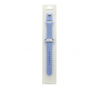 Силиконовый ремешoк для часов Apple Watch 42/44/45/49 мм голубой (047) (L)#460213