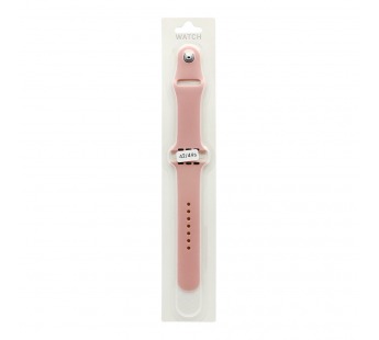 Силиконовый ремешoк для часов Apple Watch 42/44/45/49 мм розовый (006) (S)#1737606