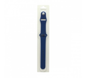 Силиконовый ремешoк для часов Apple Watch 42/44/45/49 мм синий (020) (L)#477892