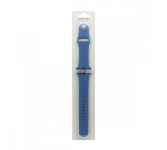 Силиконовый ремешoк для часов Apple Watch 42/44/45/49 мм синий (024) (L)#477894