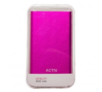 Внешний аккумулятор Activ Vitality 4500 mAh (pink)#158508