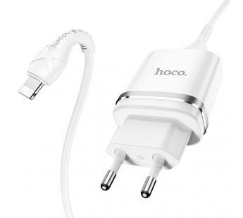 СЗУ с выходом USB Hoco N1 (2.4A/1USB/кабель Lightning) белое#1616330