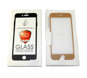 Защитное стекло 5D для Apple iPhone 6 Plus золотистое#459195