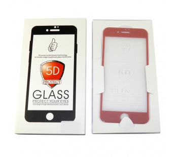 Защитное стекло 5D для Apple iPhone 6 Plus розовое#459198