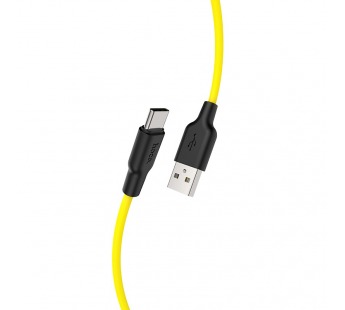 Кабель USB - Type-C HOCO "Premium" X21 Plus Silicone (100сm) черно-желтый#1720977