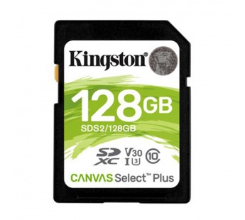 Карта памяти SDXC 128GB Kingston Class 10 UHS-I U3 V30 Canvas Select Plus (100 Mb/s)#681874