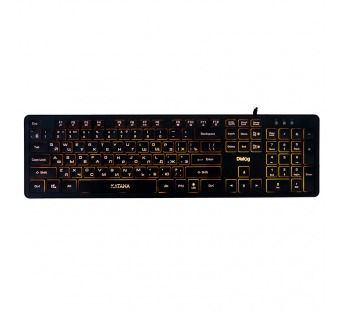Клавиатура Dialog KK-ML17U BLACK Katana - Multimedia, с янтарной подсветкой клавиш, USB, черная#1956330
