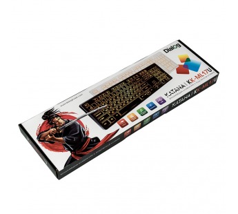 Клавиатура Dialog KK-ML17U WHITE Katana - Multimedia, с янтарной подсветкой клавиш, USB, белая#1956335
