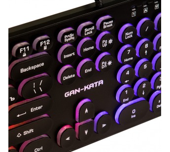 Клавиатура Dialog KGK-16U BLACK Gan-Kata - игровая с RGB-подсветкой, USB, черная#1882819
