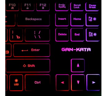 Клавиатура Dialog KGK-17U BLACK Gan-Kata - игровая с RGB-подсветкой, USB, черная#1915066