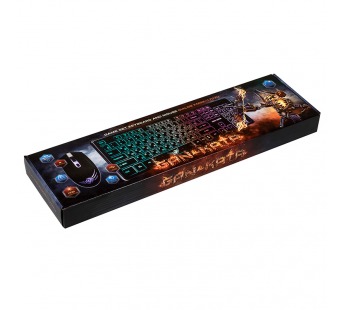 Проводной игровой набор Dialog KMGK-1707U BLACK Gan-Kata - клавиатура + опт. мышь с RGB подсветкой#1786475