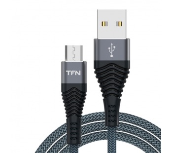 TFN кабель microUSB forza 1.0m graphite#1519555